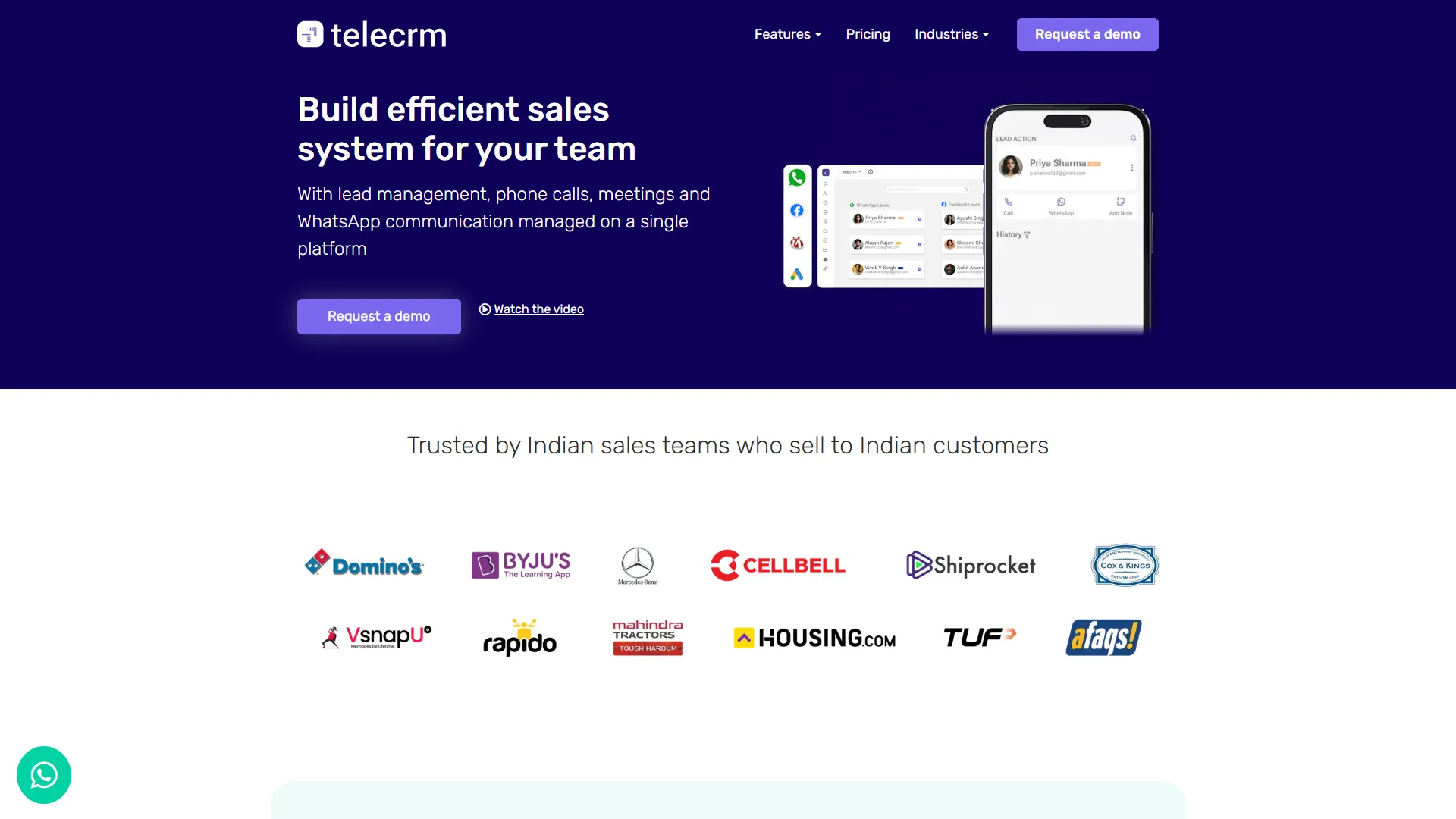 TeleCRM Screenshot